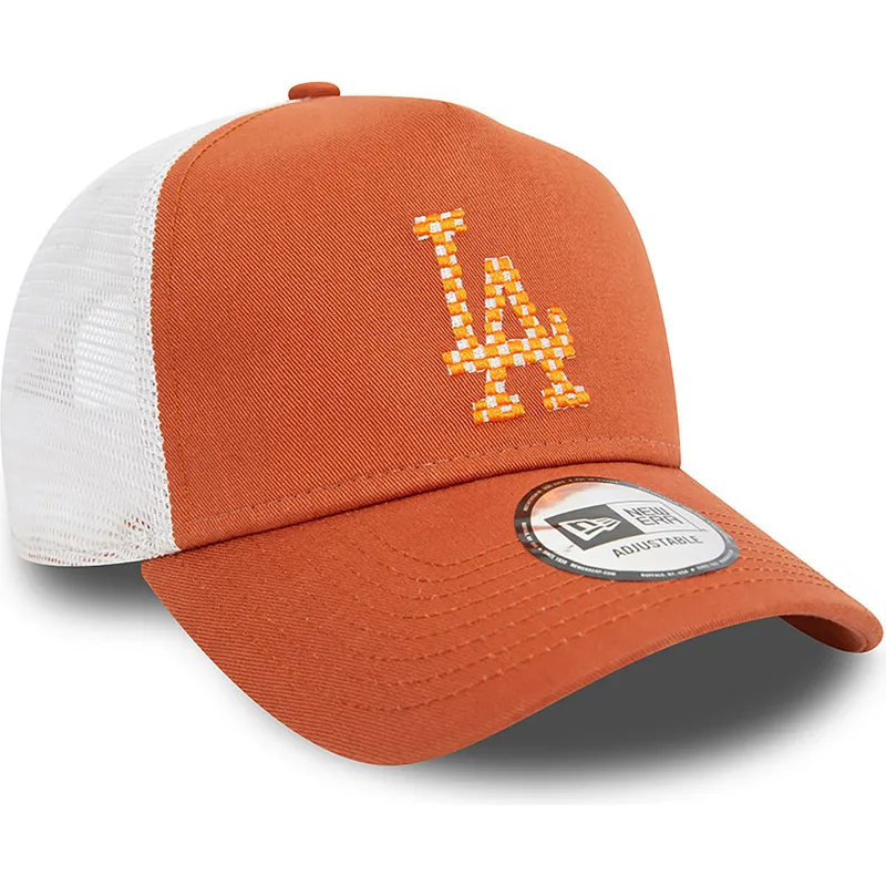shapka-izvita-traker-kafyav-snapbek-a-frame-seasonal-infill-na-los-angeles-dodgers-mlb-ot-new-era