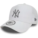 weisse-trucker-cap-a-frame-seasonal-infill-der-new-york-yankees-mlb-von-new-era