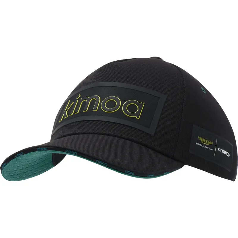 shapka-izvita-cherna-reguliruem-patch-aston-martin-f1-team-x-kimoa-na-aston-martin-formula-1-ot-kimoa
