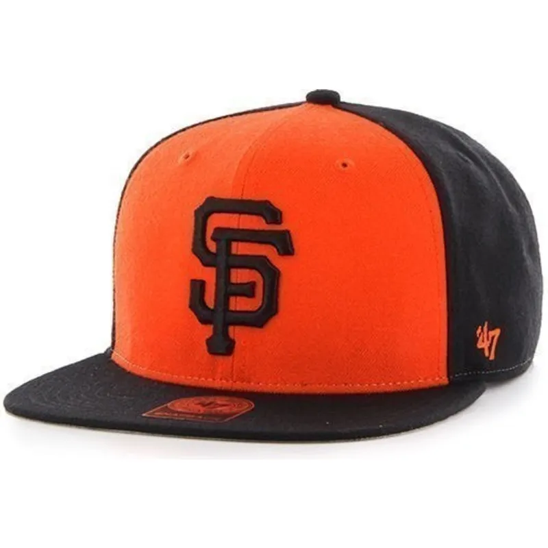 shapka-ploska-cherna-snapbek-na-san-francisco-giants-mlb-ot-47-brand