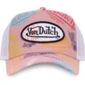 von-dutch-le-pou-pink-and-white-trucker-hat