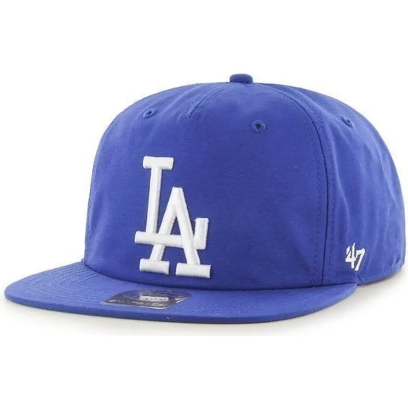 shapka-ploska-sinya-snapbek-na-los-angeles-dodgers-mlb-ot-47-brand