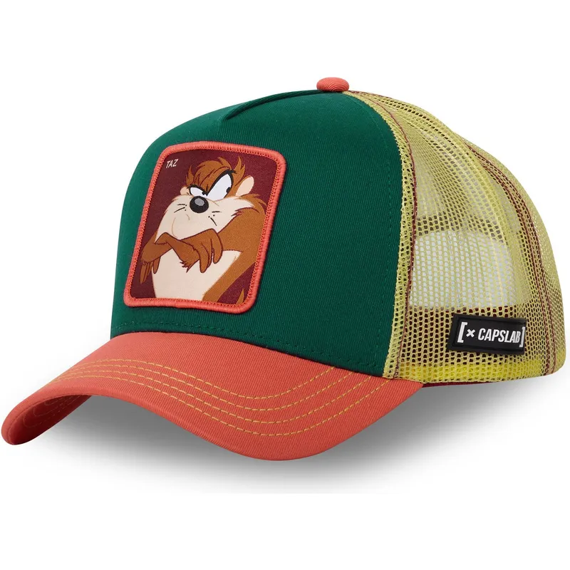 casquette-trucker-verte-jaune-et-orange-diable-tasmanie-taz2-ct-looney-tunes-capslab