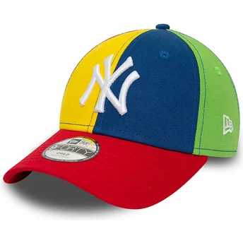 Gorra curva multicolor ajustable para niño 9FORTY Block de New York Yankees MLB de New Era