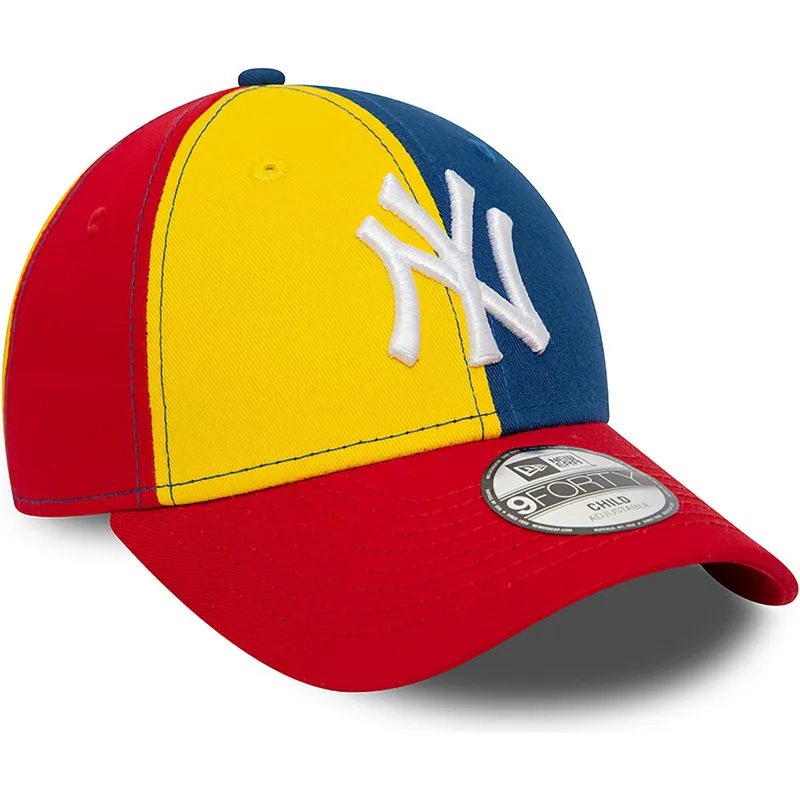 shapka-izvita-mnogocveten-reguliruem-za-deca-9forty-block-na-new-york-yankees-mlb-ot-new-era