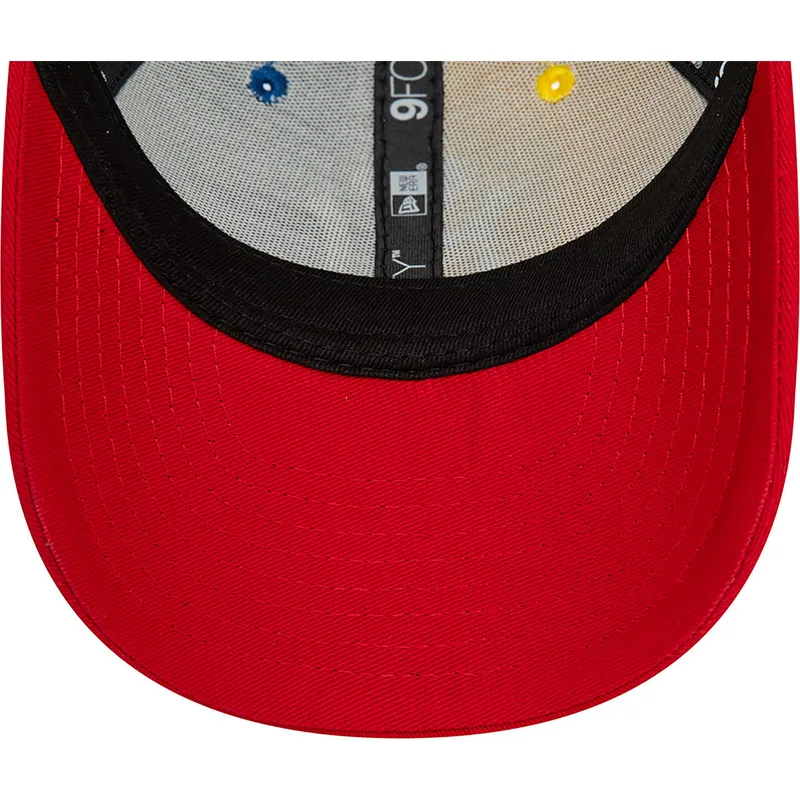 mehrfarbige-verstellbare-gebogene-kappe-fur-kinder-9forty-block-new-york-yankees-mlb-von-new-era