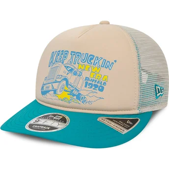 Шапка извита тракер бежов снапбек American Keep Truckin 9FIFTY Retro Crown A Frame от New Era
