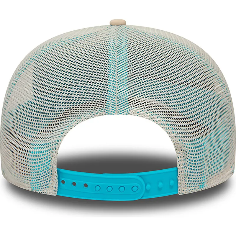 beige-og-bla-trucker-kasket-american-keep-truckin-9fifty-retro-crown-a-frame-fra-new-era