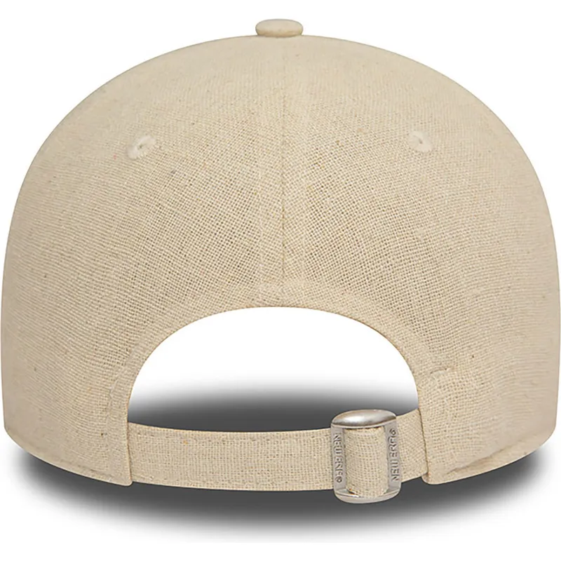 shapka-izvita-bezhov-reguliruem-9forty-linen-na-new-york-yankees-mlb-ot-new-era
