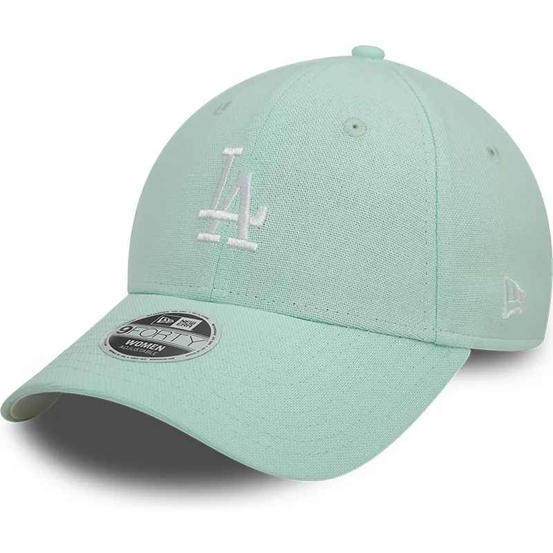 shapka-izvita-zelena-reguliruem-9forty-linen-na-los-angeles-dodgers-mlb-ot-new-era