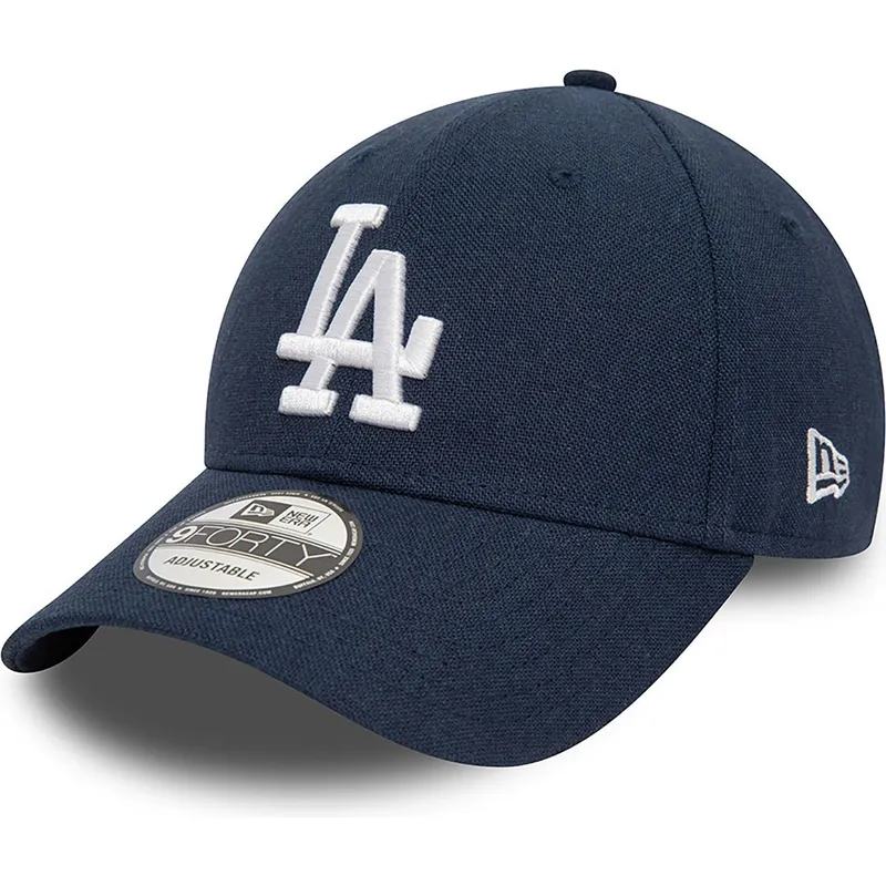 marinebla-justerbar-9forty-linen-los-angeles-dodgers-mlb-kasket-fra-new-era