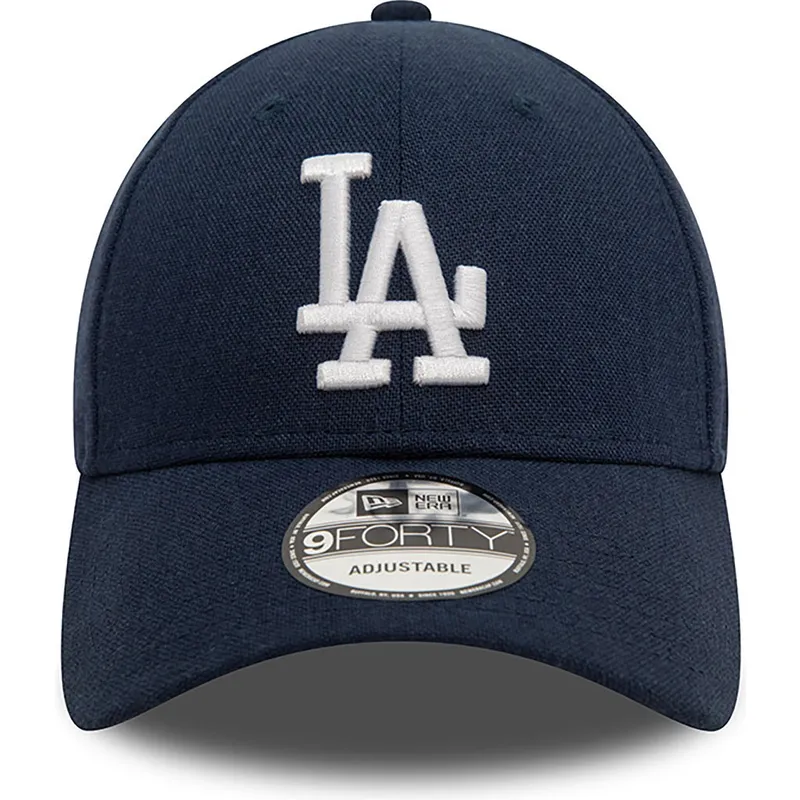 marinebla-justerbar-9forty-linen-los-angeles-dodgers-mlb-kasket-fra-new-era
