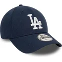 shapka-izvita-tmnosin-reguliruem-9forty-linen-na-los-angeles-dodgers-mlb-ot-new-era