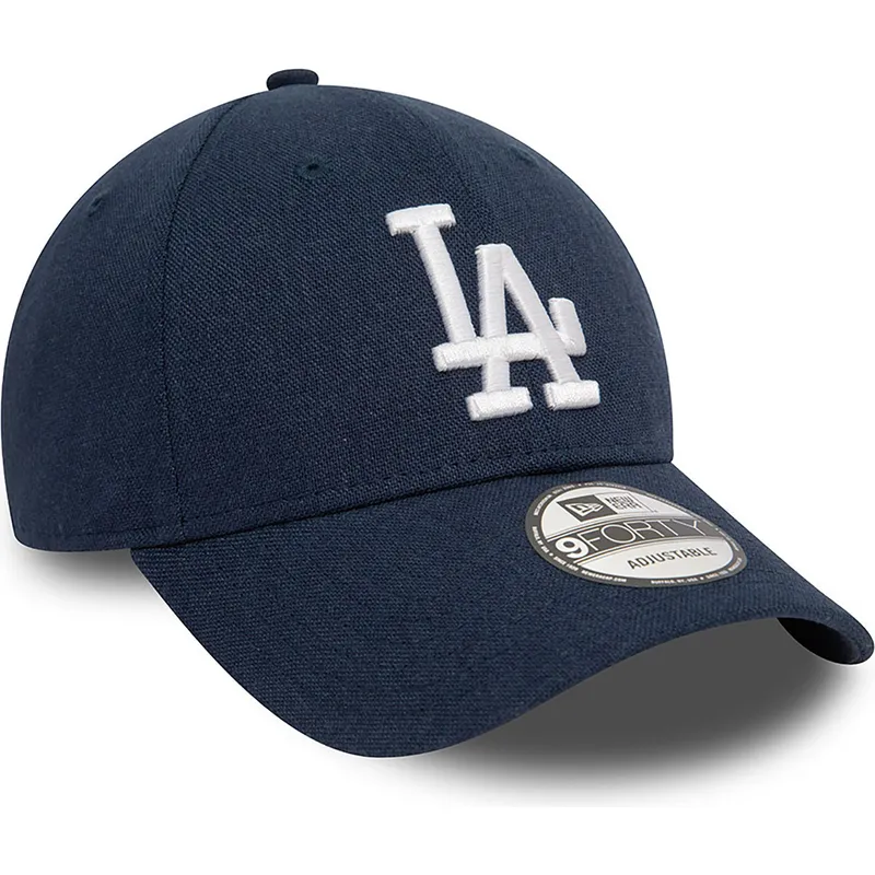 marinebla-justerbar-9forty-linen-los-angeles-dodgers-mlb-kasket-fra-new-era