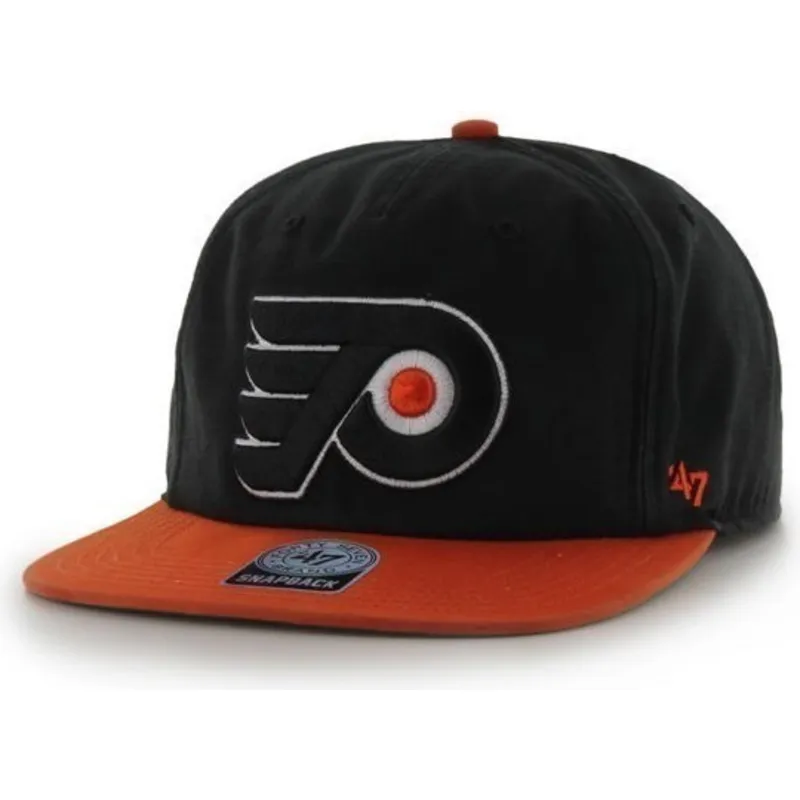 shapka-ploska-cherna-snapbek-na-philadelphia-flyers-nhl-ot-47-brand