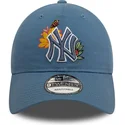 casquette-courbee-bleue-ajustable-9twenty-floral-new-york-yankees-mlb-new-era