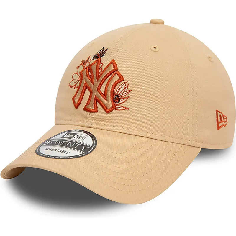 shapka-izvita-kafyav-reguliruem-9twenty-floral-na-new-york-yankees-mlb-ot-new-era