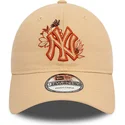 shapka-izvita-kafyav-reguliruem-9twenty-floral-na-new-york-yankees-mlb-ot-new-era