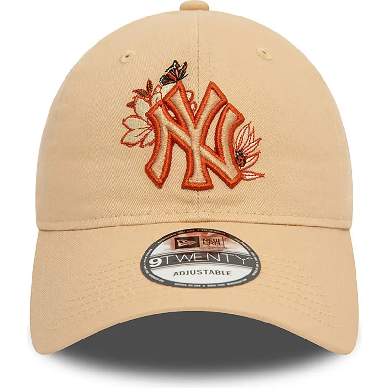 shapka-izvita-kafyav-reguliruem-9twenty-floral-na-new-york-yankees-mlb-ot-new-era