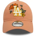 shapka-izvita-kafyav-reguliruem-9twenty-floral-na-los-angeles-dodgers-mlb-ot-new-era