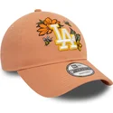 shapka-izvita-kafyav-reguliruem-9twenty-floral-na-los-angeles-dodgers-mlb-ot-new-era
