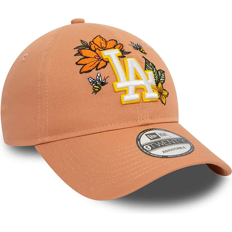 shapka-izvita-kafyav-reguliruem-9twenty-floral-na-los-angeles-dodgers-mlb-ot-new-era