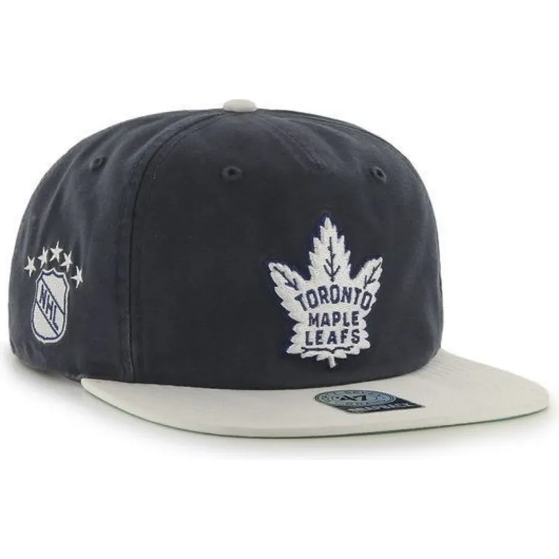 shapka-ploska-tmnosin-snapbek-na-toronto-maple-leafs-nhl-ot-47-brand shapka-ploska-tmnosin-snapbek-na-toronto-maple-leafs-nhl-ot-47-brand