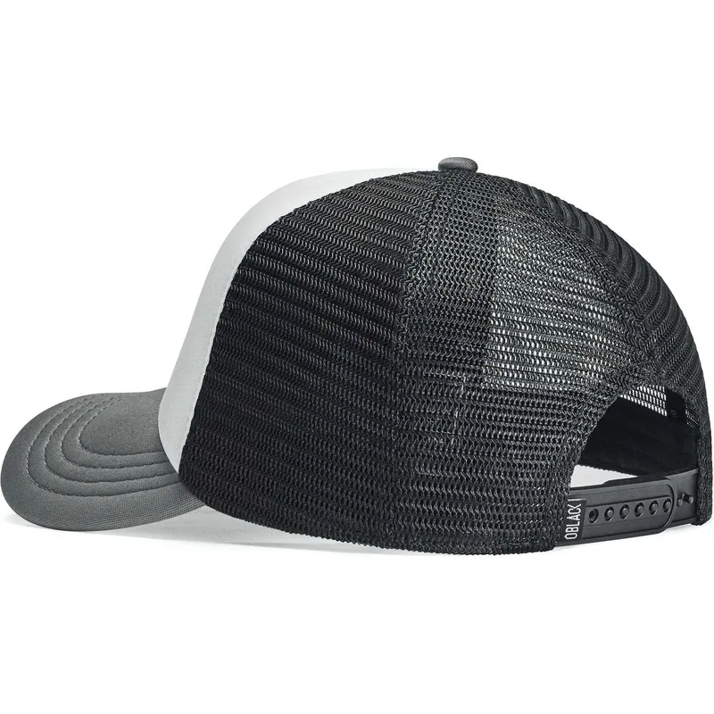 oblack-classic-hvid-sort-og-gra-trucker-kasket
