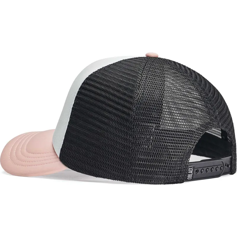 gorra-trucker-hvid-sort-og-lyserod-classic-fra-oblack