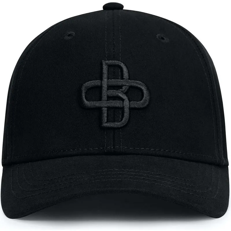 sort-justerbar-baseballkasket-med-sort-logo-og-buet-skygge-fra-oblack