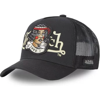 Von Dutch LOVE NR Black Trucker Hat