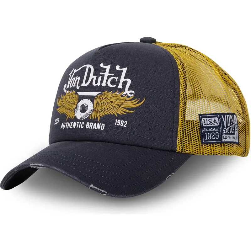 trucker-cap-grau-und-gelb-crew14-von-von-dutch