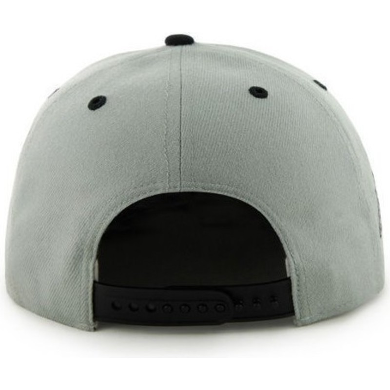47-brand-flat-brim-script-logo-los-angeles-kings-nhl-snapback-cap-grau