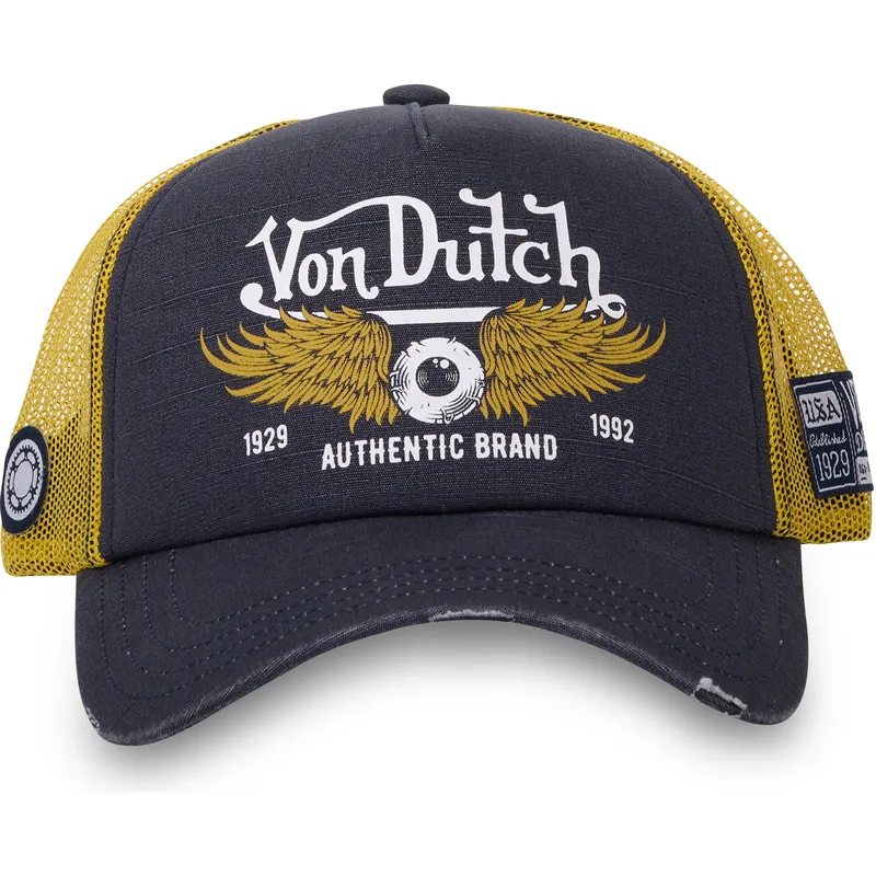 von-dutch-crew14-gra-og-gul-trucker-cap