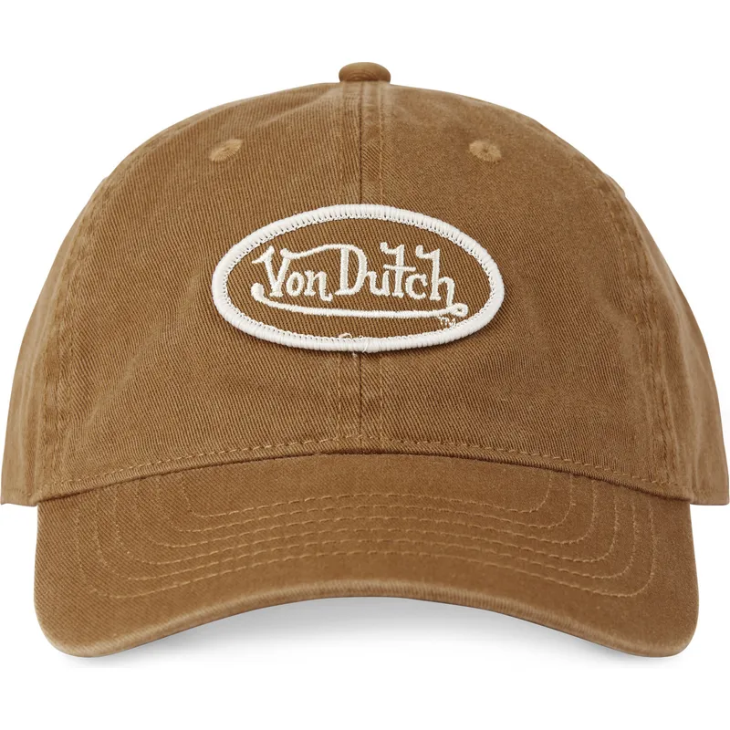 braune-verstellbare-curved-cap-log-arg-von-von-dutch