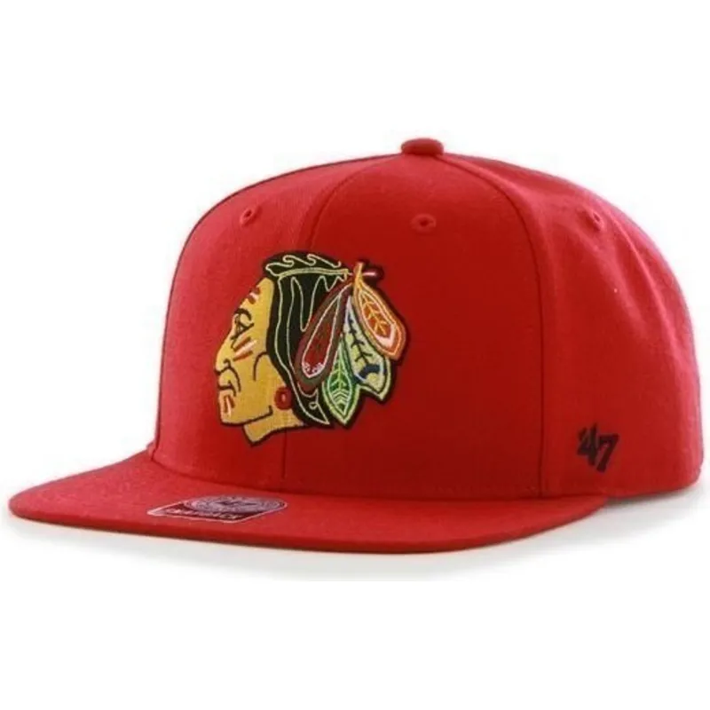 shapka-ploska-chervena-snapbek-na-chicago-blackhawks-nhl-ot-47-brand shapka-ploska-chervena-snapbek-na-chicago-blackhawks-nhl-ot-47-brand