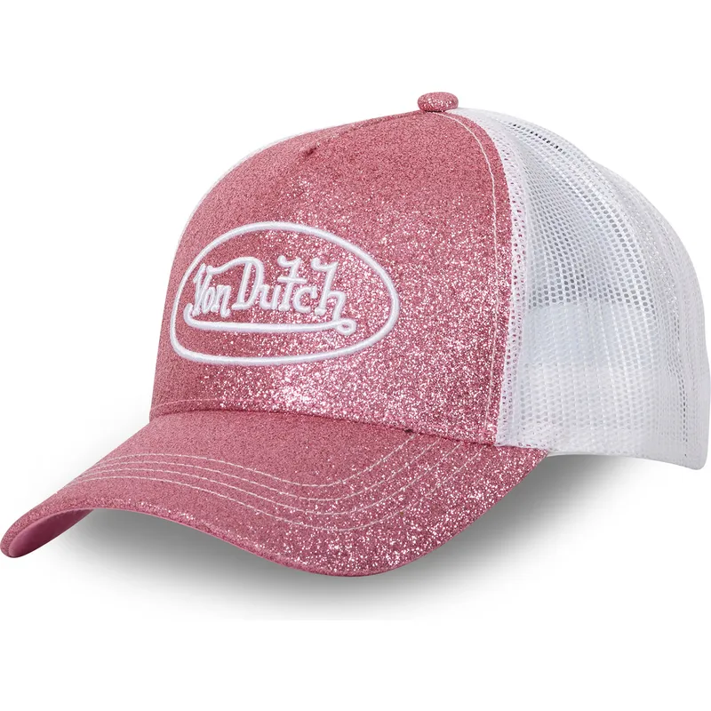 lyserod-og-hvid-trucker-kasket-glitter-p-fra-von-dutch