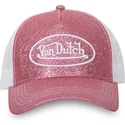 lyserod-og-hvid-trucker-kasket-glitter-p-fra-von-dutch