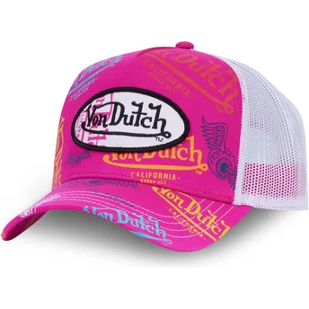 Gorra trucker rosa y blanca LE FUS de Von Dutch