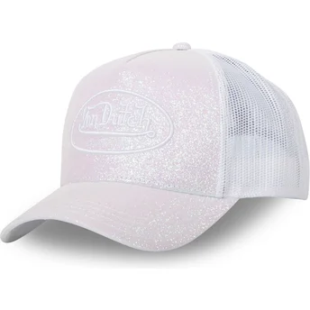 Шапка извита тракер бяла снапбек GLITTER W от Von Dutch