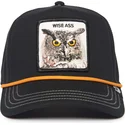 shapka-izvita-cherna-snapbek-wise-owl-100-the-farm-all-over-canvas-the-farm-ot-goorin-bros