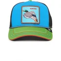 gorra-trucker-azul-negra-y-verde-pato-hunted-get-the-zapper-insert-coin-vol2-the-farm-de-goorin-bros