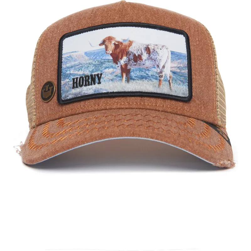 trucker-kasket-brun-okse-horny-model-no-h02ny-rodeo-the-farm-fra-goorin-bros
