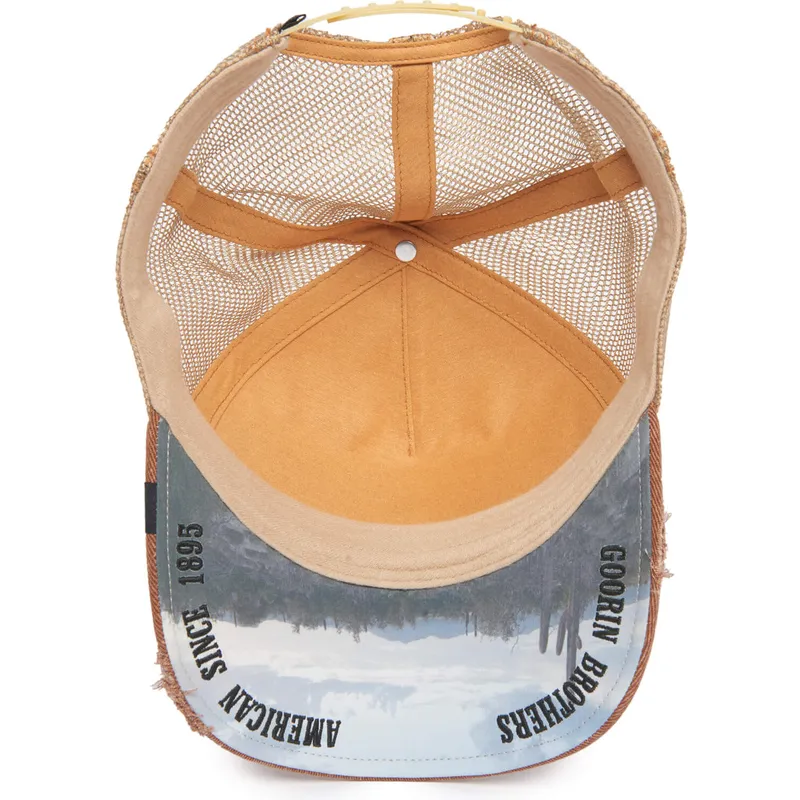 shapka-izvita-kafyav-snapback-na-gorra-trucker-marron-buey-horny-model-no-h02ny-rodeo-the-farm-the-farm-ot-goorin-bros