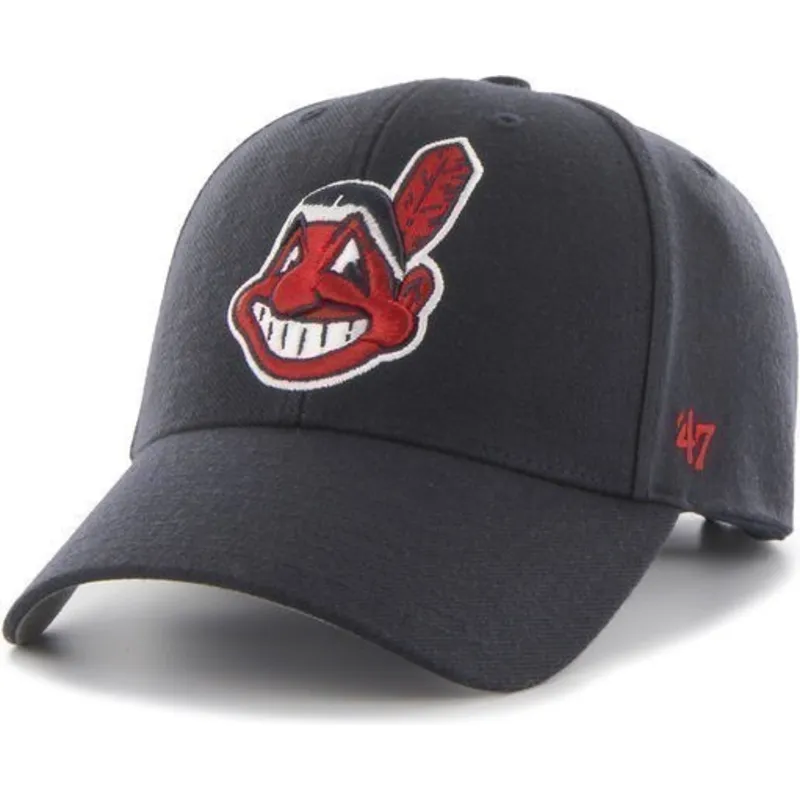 shapka-izvita-tmnosin-reguliruem-na-cleveland-indians-mlb-ot-47-brand
