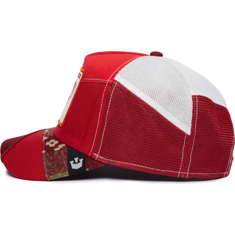 shapka-izvita-traker-chervena-snapbek-cock-courage-farmigami-the-farm-ot-goorin-bros