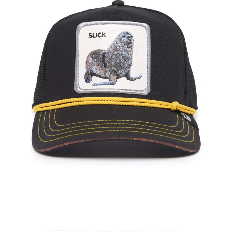 trucker-cap-schwarz-robbe-slick-seal-of-approval-nautical-nonsense-the-farm-von-goorin-bros