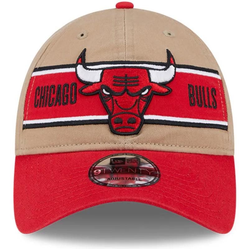 new-era-izvita-periferiya-9twenty-draft-2024-chicago-bulls-nba-kafyava-i-chervena-reguliruema-shapka