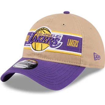 Шапка извита кафяв регулируем 9TWENTY Draft 2024 на Los Angeles Lakers NBA от New Era