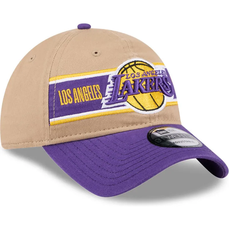 shapka-izvita-kafyav-reguliruem-9twenty-draft-2024-na-los-angeles-lakers-nba-ot-new-era